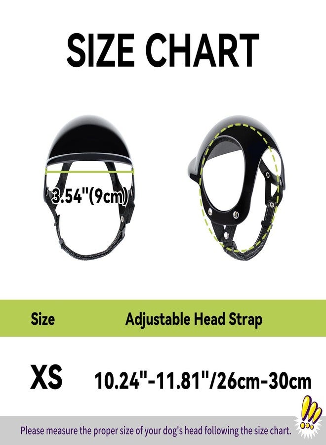 PETLESO Dog Helmet for Small Dogs, XSmall Chihuahua Dog Motorcycle Helmets with Ear Holes, Pet Safety Hat Extra Small Doggy Helmet for Puppy & Cats Head Protection, Adjustable, Black XS - Image 3